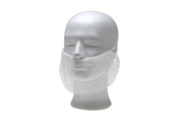 PP Beard Masks , White, Size 48x24 cm 02040-W