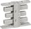 LK FUGA stikkontaktenhed mellemstik for stikkontakt indsats, grå 501T0010 miniature