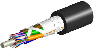 Fiber cable Stranded loose tube 12XOS2 TeraSPEED® Outdoor Polyethylene Black 760241056
