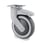 Tente Drejeligt hjul m/bremse, LEVINA, grå gummi, Ø125 mm, 100 kg, DIN-kugleleje, med plade RAL7001 Byggehøjde: 161 mm. Driftstemperatur:  -10°/+40° 00034260 miniature