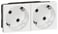 Mosaic outlet Schuko 2x2pol with earth 16A 4M white 278252L miniature