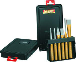 Chisel and punch set 6 pcs in metal case 8725710