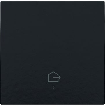 Forlad hjem tryk m. LED, Bakelite® piano black coated, NHC 200-52901
