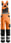 Snickers High-Vis overall m/hl 0113 orange/grå kl 2 str 54 01135574054 miniature