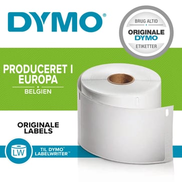 DYMO LabelWriter 54mmx101mm Forsendelse/Navneskilt Etiketter gul 1 rulle 220 etiketter 2133400