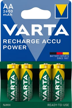 Varta battery rechargeable Power AA 2600 mAh 4-pack 5716101404