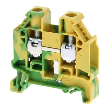 Ground DIN-skinne klemrække med skruetilslutning til montering på TS 35; nominelle tværsnit 10 mm; bredde 10 mm; farve grøn/gul XW5G-S10-1.1-1 669285