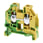 Ground DIN-skinne klemrække med skruetilslutning til montering på TS 35; nominelle tværsnit 10 mm; bredde 10 mm; farve grøn/gul XW5G-S10-1.1-1 669285 miniature