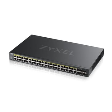 ZYXEL GS2220-50HP, 44-ports PoE+ Gigabit L2 Switch med 4 Gigabit combo porte, 2 Gigabit SFP porte (inkl 1 år Nebula Pro pack lic) GS2220-50HP-EU0101F