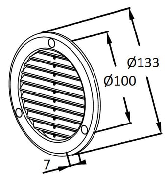 Plastic ventilation grille TRU14 Series UNITE TRU14