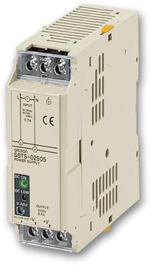 Strømforsyning, 100-240 VAC input, 30W 12VDC 2.5A output, DIN-skinne montage, skrueklemmer, modulær PSU for flere konfigurationer, med bus ledningstilslutningen S8TS-03012-E1 323510