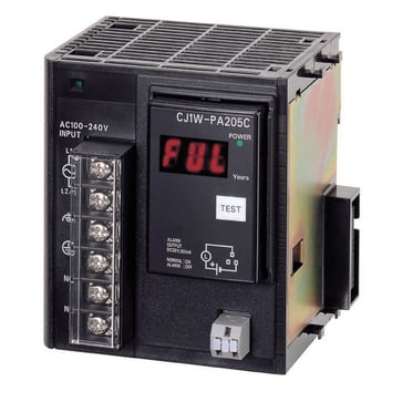 Strømforsyning, 100-240 VAC, kapacitet: 25 W, med overvågningAf forebyggende vedligeholdelse CJ1W-PA205C 183314