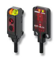 Fotoaftaster, coaxial retroreflekterende (reflektor medfølger), 200 mm, DC, 3-leder, PNP, lys-on, side-view, 2 m kabel (kræver beslag) E3T-SR43-S 2M 249835