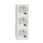 3xSchuko socket 2P+E screwless white NU307618 miniature