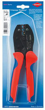 KNIPEX PreciForce® Crimping Pliers burnished with multi-component grips 220 mm 97 52 36