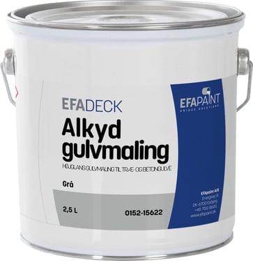 Alkyd Gulvmaling Grå t/Træ & Beton 2,5 L 015215622250