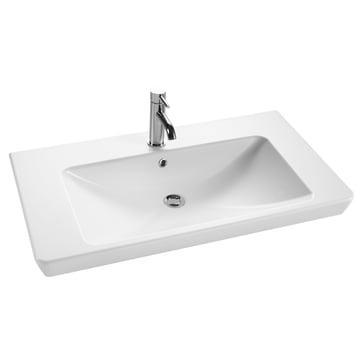 Dansani Lotto washbasin, 85 x 48 cm, porcelain, white 537808103