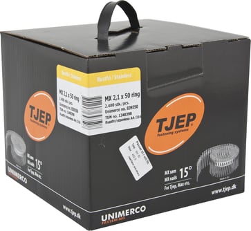 TJEP MX21/50 Ringsøm Rustf 4A Lense Head Box 2400stk 839350