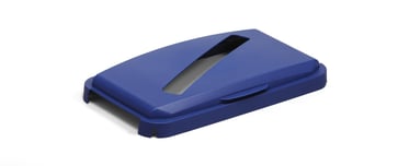 DURABIN HINGED LID 60 with slot blue 1800502040
