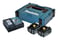 Makita 18V Battery pack LI-ION 2x4,0AH quick charger and a MAKPAC system case 197494-9 miniature