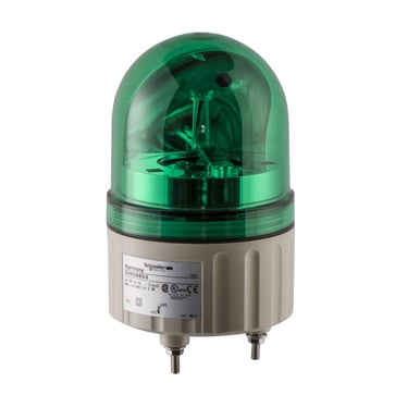 Harmony XVR Ø84 mm roterende signallampe med LED og IP23/IP65(med XVRZ081) i grøn farve, 24VAC/DC XVR08B03