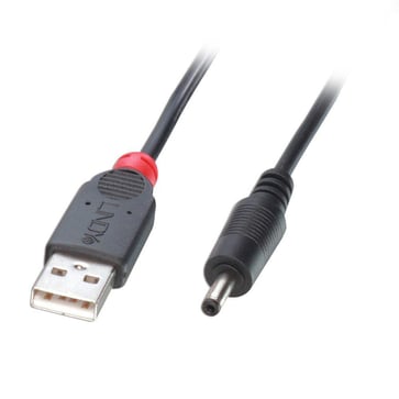 USB2 DC kabel  plug Ø3,5mm  pin Ø1.35mm 1,5m 70266