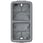 Plexo ip55 dobbelt lodret underlag med membrannippel grå 69661 miniature