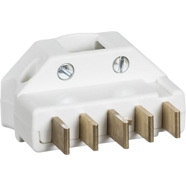Angled plug 16A 380V AC, O-P-E-P-P, white 210A1061