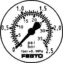 Festo Panelmanometer FMA-50-2,5-1/4-EN 159598