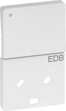 LK FUGA tangent med LED lampe for EDB stikkontakt med DK jord og afbryder 1,5 modul, hvid 520D6918