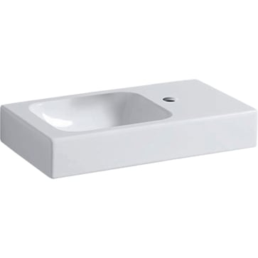 Geberit Icon washbasin, 530 x 310 x 135 mm, with shelf space, white porcelain KeraTect 124053600