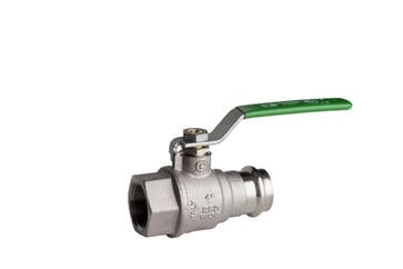 Heavyduty fullway ball valve with press fittings ends, press x female, 42mm x1 1/2 P100/0-B42