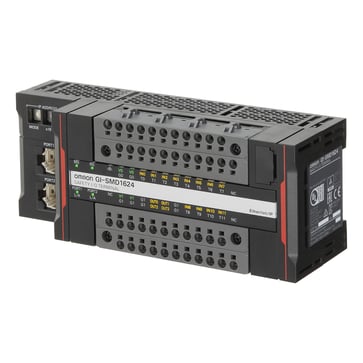 Sikkerhed Fjernstyret I/O terminal (CIP-S) med 2-port switching hub og 12 PNP S-digitale indgange (12 Test Impulser)/4 PNP S-Digital udgang GI-SMD1624 684978