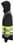 Snickers HiViz hættetrøje lang lynlås klasse 1 str 3XL sort/gul 80380466009 miniature