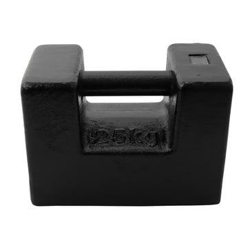 Block test weight 25kg / 1250mg M1 in cast iron with hand grip 18625125