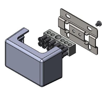 Potentialudligningsskinne med metal sokkel og cover 1x 6-25mm2/ 5x1,5- 6 mm2 5230121