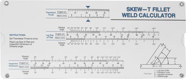 WLDPRO Svejselære Skew-T Fillet type inkl. kalkulator (Model F) 35162338
