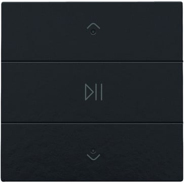 Audio tryk med LED, Bakelite® piano black coated, NHC 200-52073