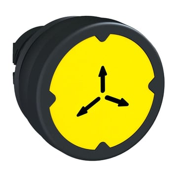 pushbutton head for harsh environment - yellow - with marking ZB5AC58009
