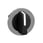 Harmony flush drejegreb i metal med et kort sort greb med 3 positioner og fjeder-retur til midt ZB4FD5 miniature