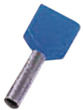 Isoleret dobbelt terminalrør blå 2x2,5mm² L=10mm ICIAE210Z