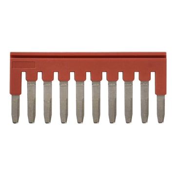 Cross bar for klemrækker 2,5 mm ² push-in plus modeller, 10 poler, rød farve XW5S-P2.5-10RD 670044