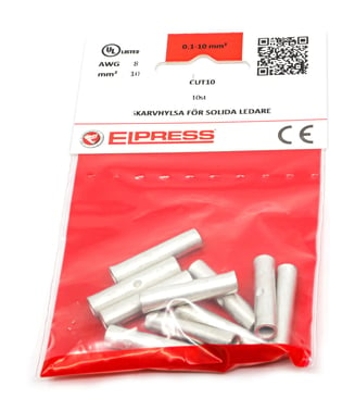 Tube connector CUT10, 10mm² - In bags of 10 pcs. 7303-020503