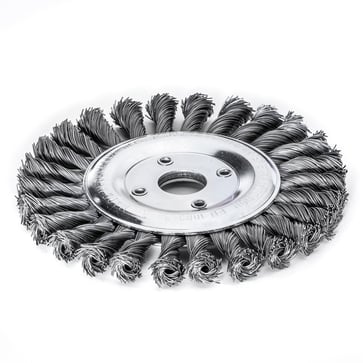 Knot wheel brushes RPM 12500 Ø150x14mm 26 Z STH 0,50mm bore 22,2 mm 474211