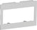 LK FUGA stikkontaktenhed afdækning for Thorsman kanal front 80 dobbelt, lysegrå 504T5002 miniature
