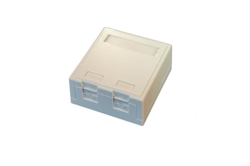 Officebox for 2 x RJ45 Keystone Konnektor, hvid RLP1032SB2-019