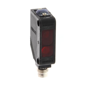 Fotoaftaster, diffus, BGS, kompakt firkant, rød LED, 40-200mm, DC, 3-leder, NPN, M8 plug i (kræver beslag) E3Z-LS66 OMS 323128