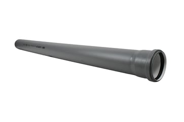 Ht-Pp (Amax Pro) afløbsrør med muffe grå Ø40 x 2000 mm PRO-040-018-200-GD