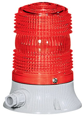 Xenon flashing beacon 12/24V AC/DC Red 63867