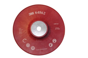 3M™ Ventileret Bagplade, M14, Rød, 180 mm x 22 mm, 5 stk/krt, PN64862 7000032411